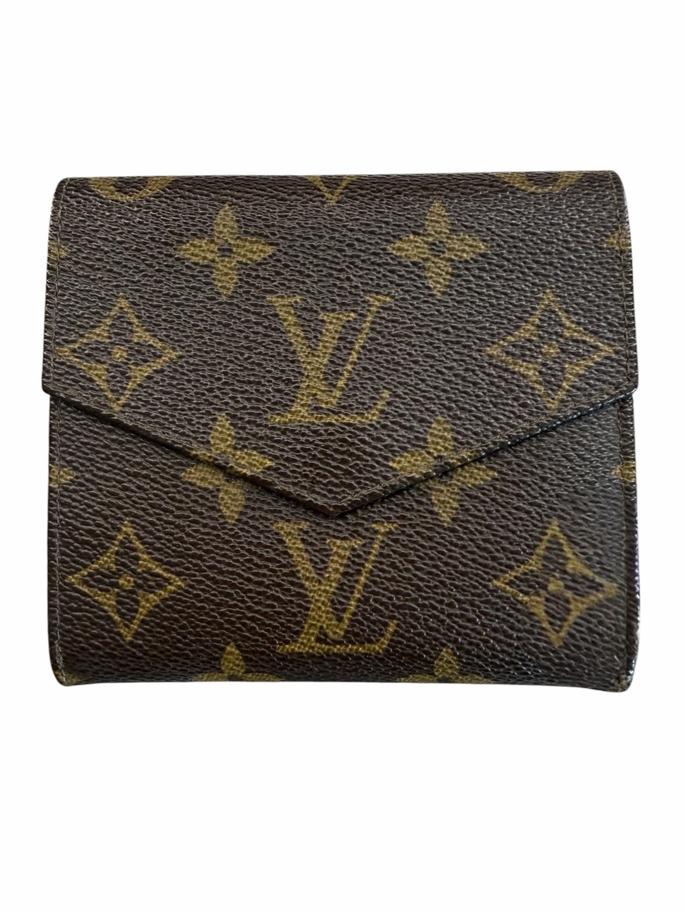 Louis Vuitton Elise Monogram Canvas Compact Wallet Brown LV Vintage Wallet EUC!